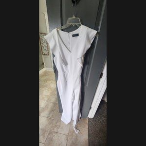 Kasper White Jumpsuit Gorgeous Size Large